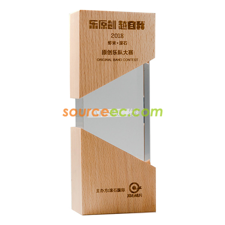 客製化木質水晶獎座禮品