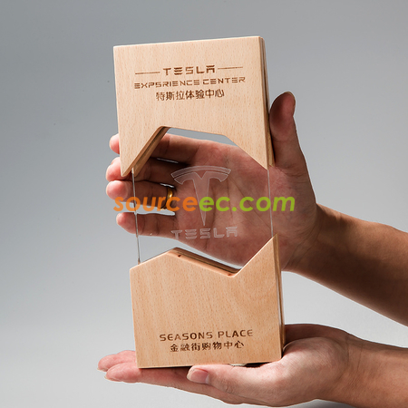 客製化木質水晶獎座禮品