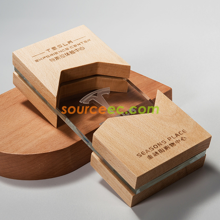客製化木質水晶獎座禮品