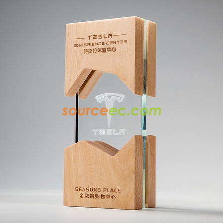 客製化木質水晶獎座禮品