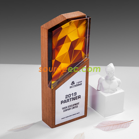 客製化木質水晶獎座禮品