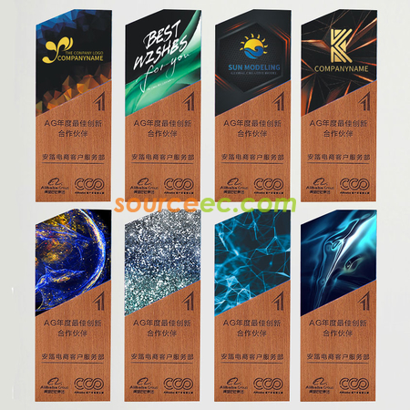 客製化木質水晶獎座禮品