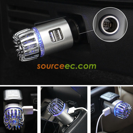 客製化帶USB車載空氣淨化器禮品