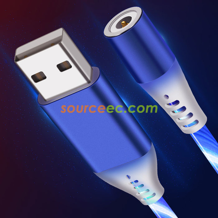 客製化七彩流光磁吸充電線禮品