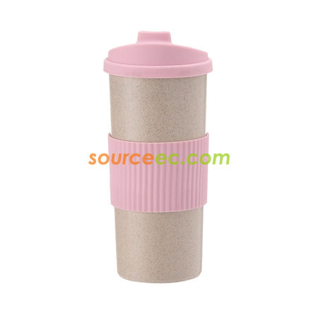 客製化350ML 小麥秸稈纖維隨手杯禮品