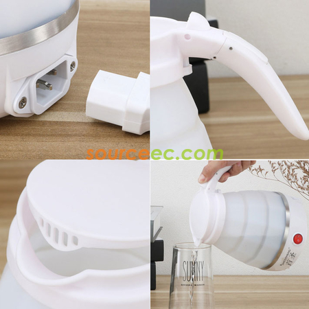 客製化600ML矽膠折疊電熱水壺禮品