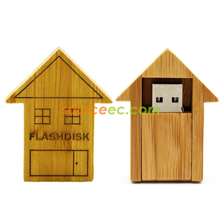 客製化木房子USB隨身碟禮品