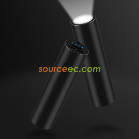 客製化帶線電筒行動電源禮品