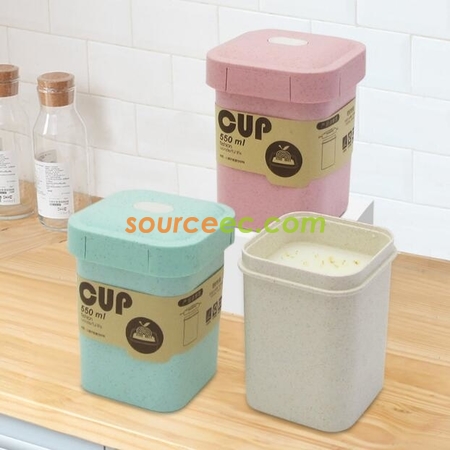 客製化550ML 小麥秸稈纖維咖啡杯禮品