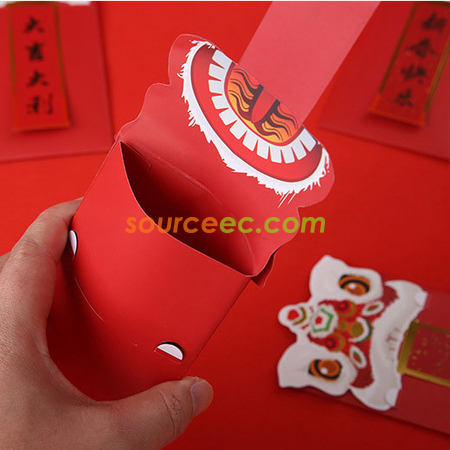 客製化獅子頭紅包袋禮品