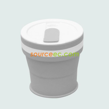 客製化350ML 折疊矽膠咖啡杯禮品