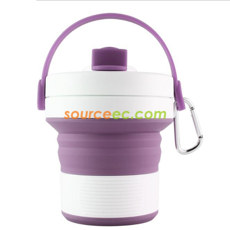 客製化450ML 折疊矽膠咖啡杯禮品
