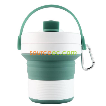 客製化450ML 折疊矽膠咖啡杯禮品