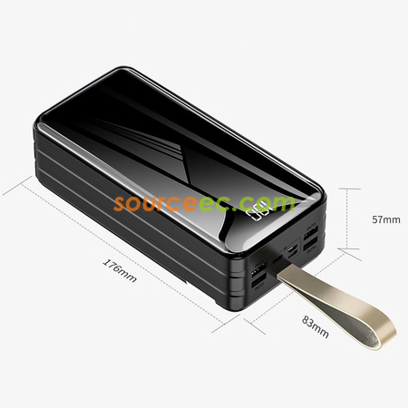 客製化60000mAh帶燈行動電源禮品