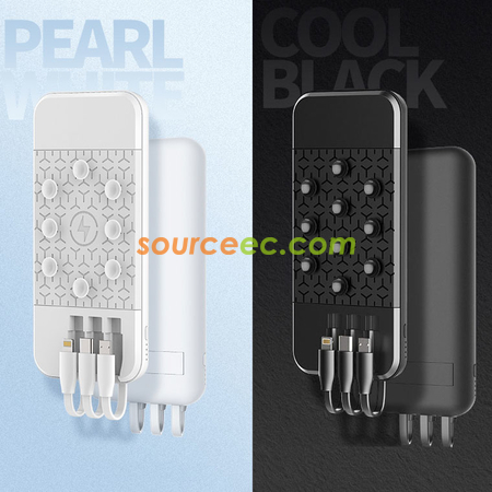 真空吸盤自帶線行動電源