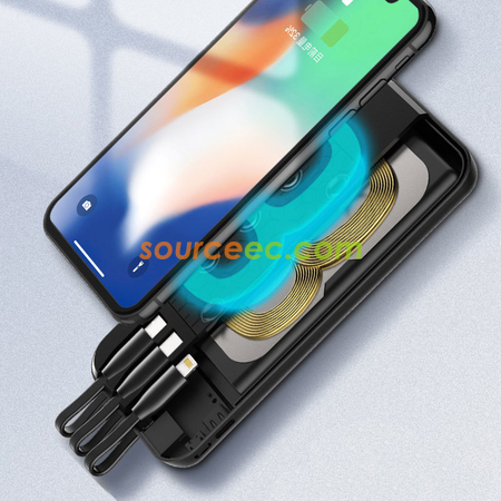 客製化真空吸盤自帶線行動電源禮品