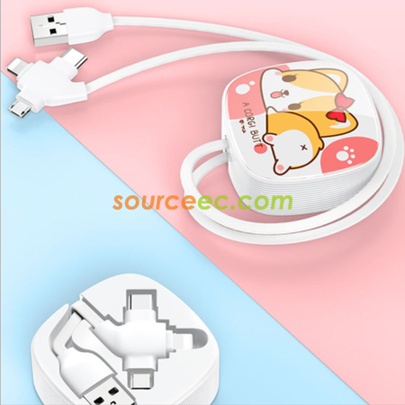 客製化3合1伸縮數據線禮品