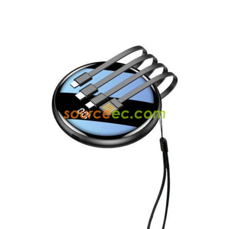 客製化20000MAH圓充電寶自帶四線（移動電源）