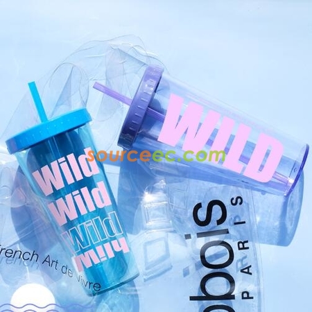 客製化640ML塑膠吸管杯禮品