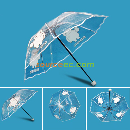 客製化三摺透明手動傘禮品