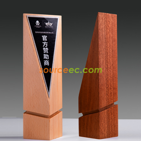 客製化客製化切割實木金屬獎座禮品