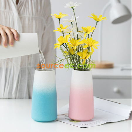 客製化磨砂簡約陶瓷花瓶禮品