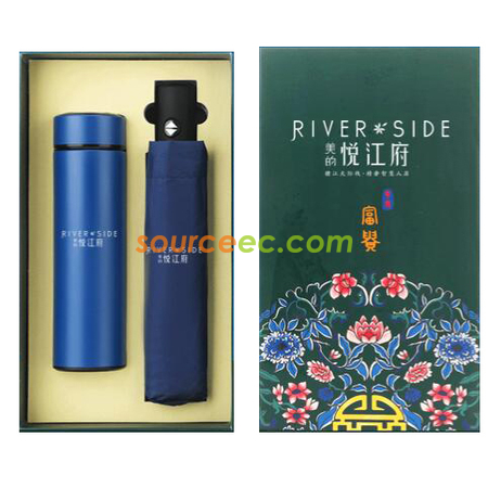 客製化客製化智能保溫杯雨傘禮盒套裝禮品