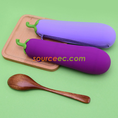 客製化可愛矽膠蔬菜筆袋禮品