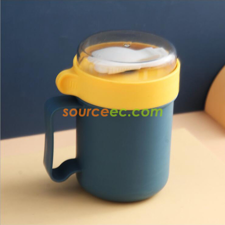 客製化攜帶式帶蓋勺湯杯禮品