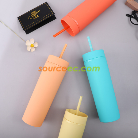 客製化飲管雙層直身杯禮品