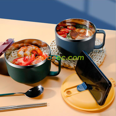 客製化不鏽鋼萌趣泡麵碗禮品