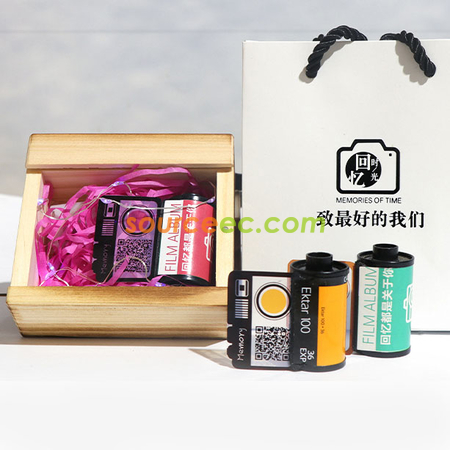 客製化客製化膠捲相冊配相機木盒禮品