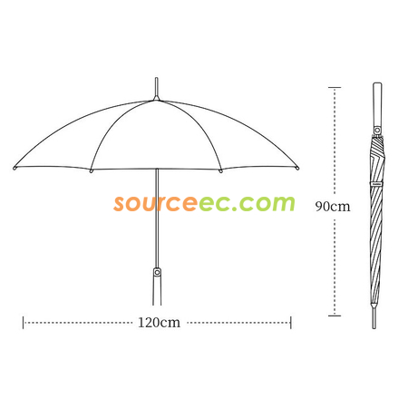 客製化素色16骨高爾夫雨傘禮品