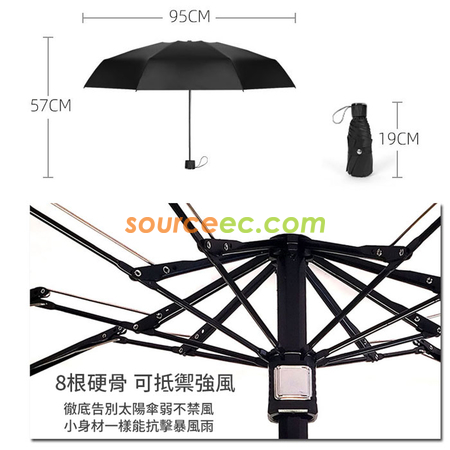 客製化五摺疊雨傘禮品