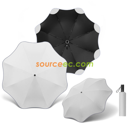 客製化圓角反光條摺疊雨傘禮品