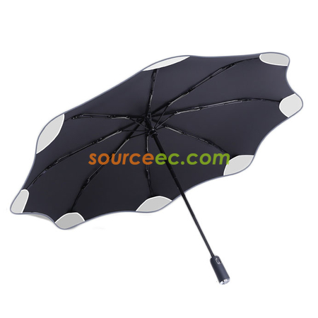 客製化圓角反光條摺疊雨傘禮品