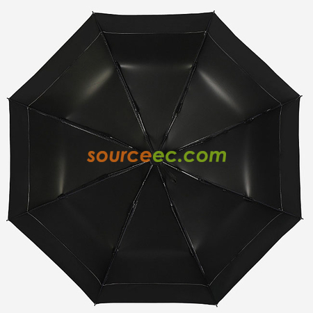 客製化三摺黑膠雙色拼接手動管廣告雨傘禮品