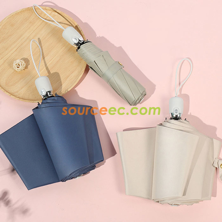 客製化純色三摺自動廣告雨傘禮品