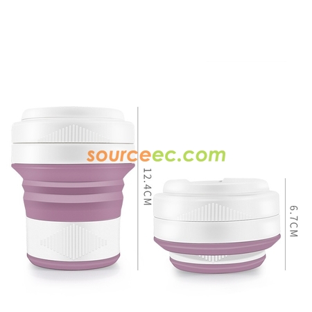 客製化450ML 折疊矽膠咖啡杯禮品