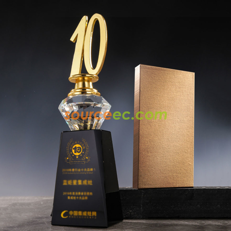 客製化週年紀念水晶獎座禮品
