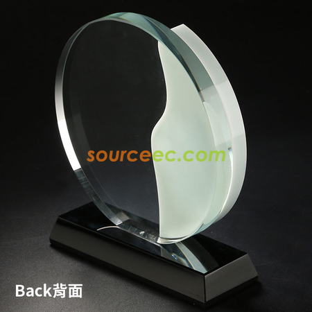 客製化單面陶瓷水晶獎座禮品