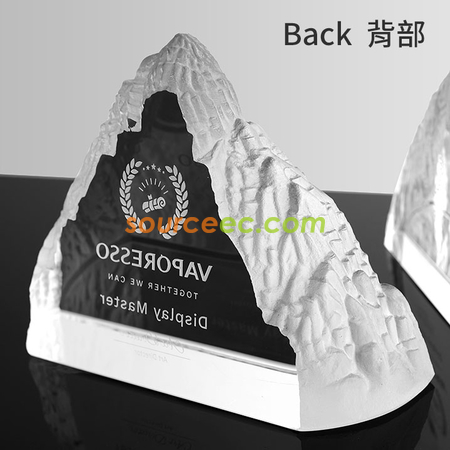 客製化雪山水晶獎座禮品