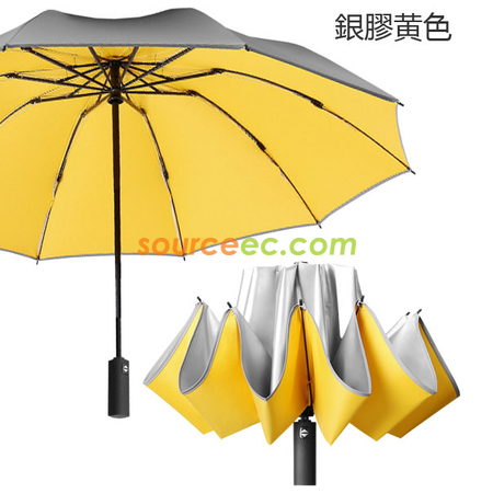 客製化反光條過膠三摺自動雨傘禮品