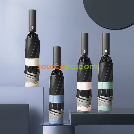客製化反光條過膠三摺自動雨傘禮品