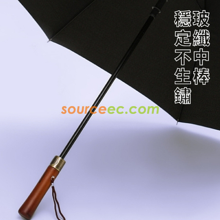 客製化復古實木長柄高爾夫傘禮品