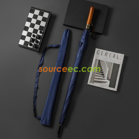 客製化復古實木長柄高爾夫傘禮品