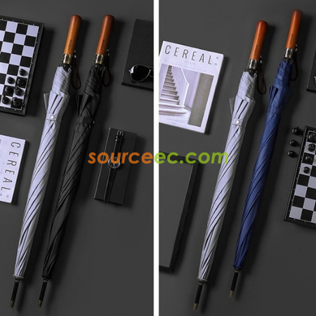 客製化復古實木長柄高爾夫傘禮品