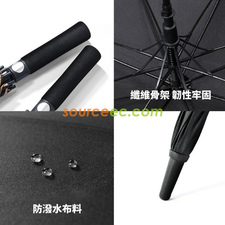 客製化27吋金邊直柄高爾夫雨傘禮品
