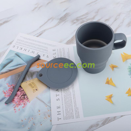 客製化300ML防摔折疊矽膠杯禮品