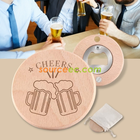 客製化木質磁鐵開瓶器禮品